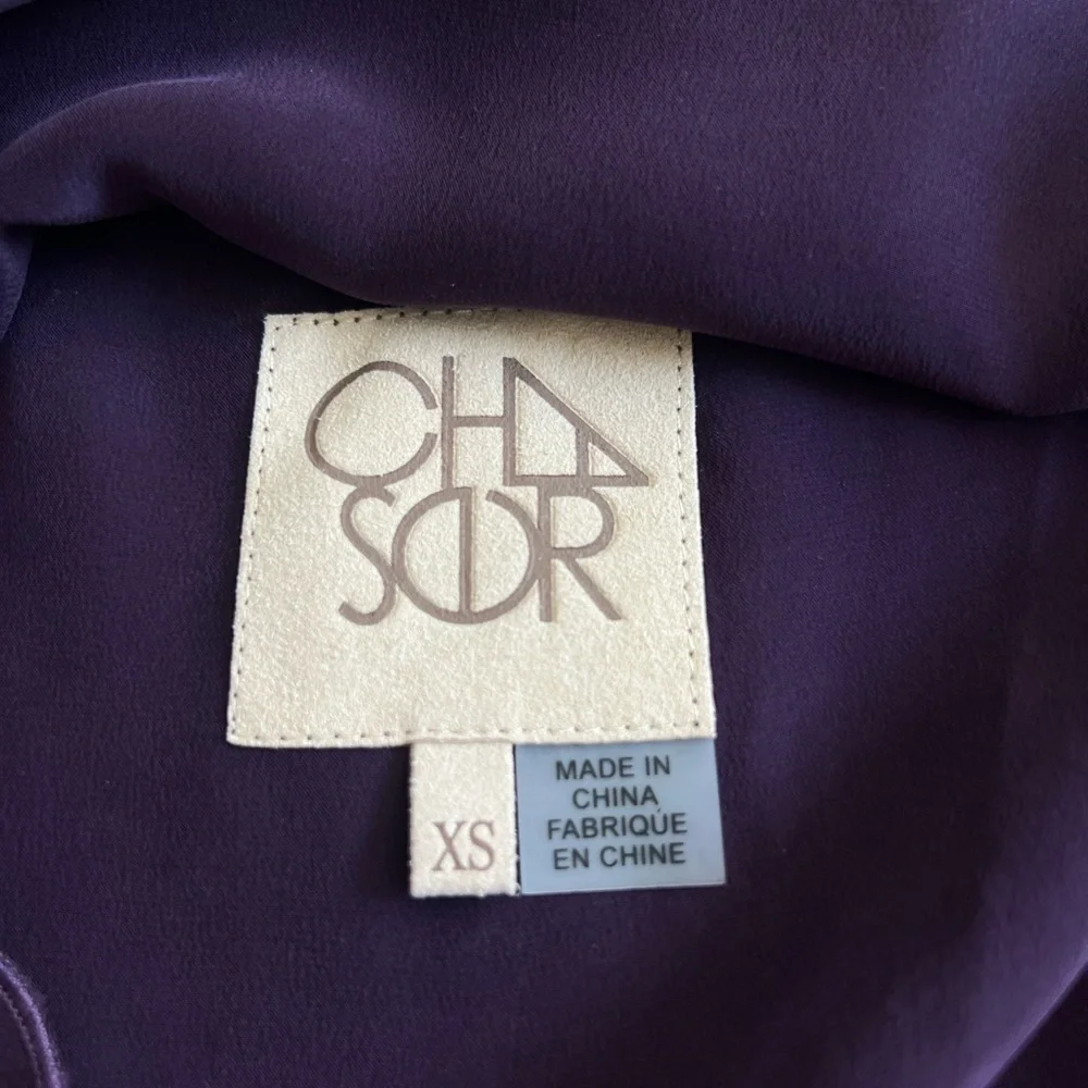 CHASOR PURPLE SILK TOP SIZE XS - Picture 7 of 7